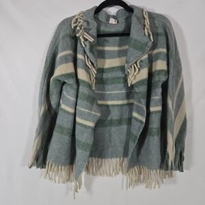 Vintage Kjell Ljungberg Wool Norwegian Fringed Sweater | Size Medium